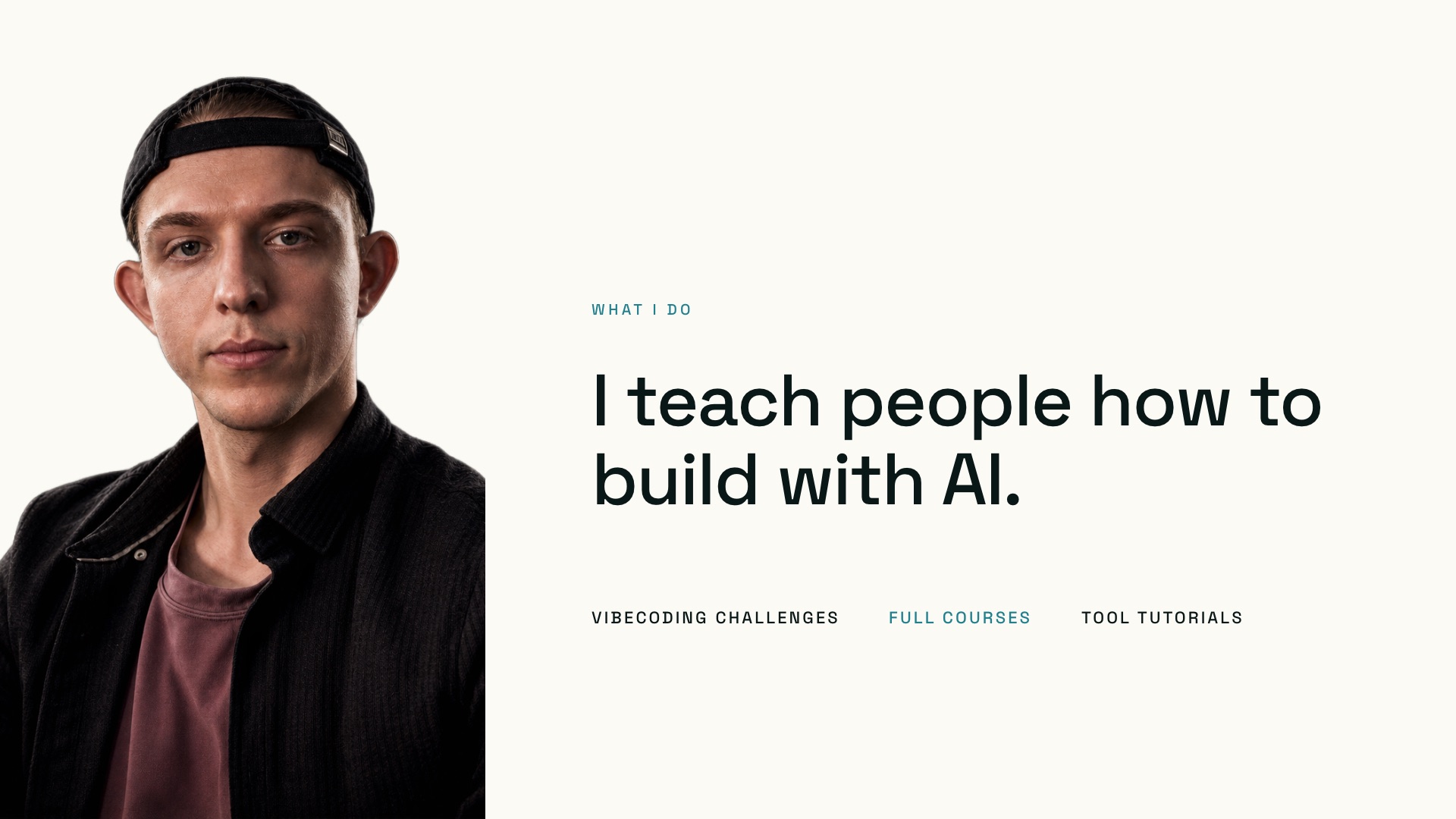 I teach people how to build with AI