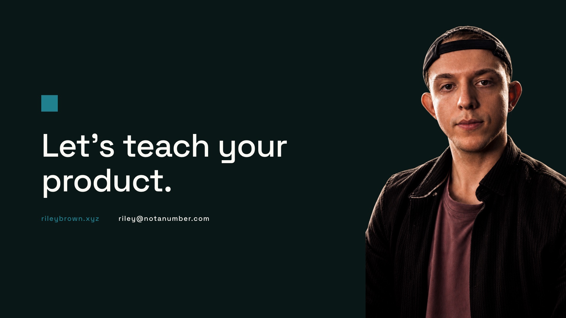 Let's teach your product